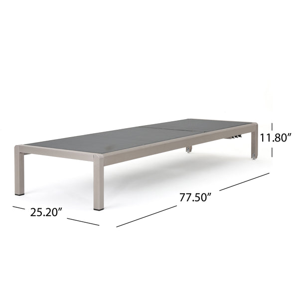 English Elm Christopher Knight Home® - Cape Coral Kd Chaise Lounge Set - Lightweight, Adjustable, Rust-Resistant For Ultimate Outdoor Relaxation 59993.00MSHMP2