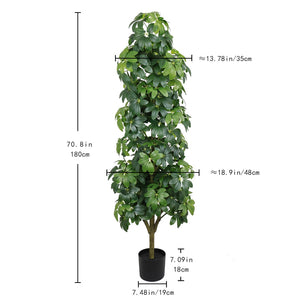English Elm 6ft Artificial Faux Tree Silk Leaves Realistic Indoor Outdoor Decor Living Room W2945P458758