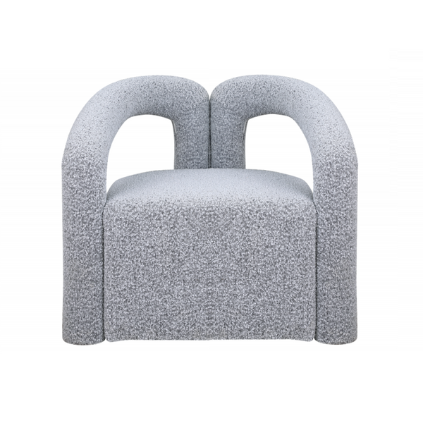 English Elm Modern/contemporary Boucle Accent Chair Sculptural Tubular Frame for Living Room Gray B011P426600