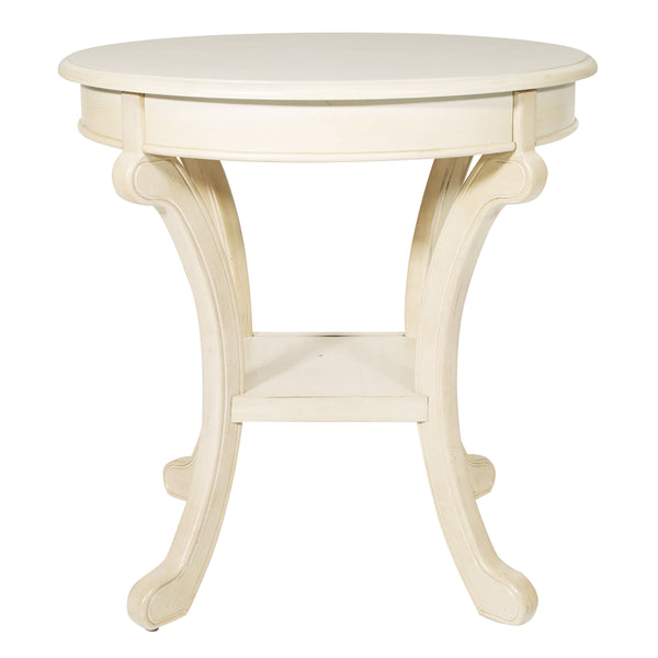 OSP Home Furnishings Vermont Accent Table Antique Beige