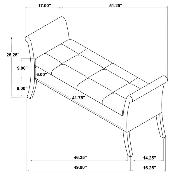 English Elm Pasley Velvet Button Tufted Rolled Arm Lift Top Storage Bench for Bedroom Entryway Silver B062P441162
