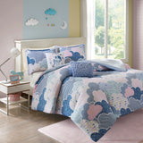 Urban Habitat Kids Cloud Casual Cotton Printed Duvet Cover Set UHK12-0034 Blue