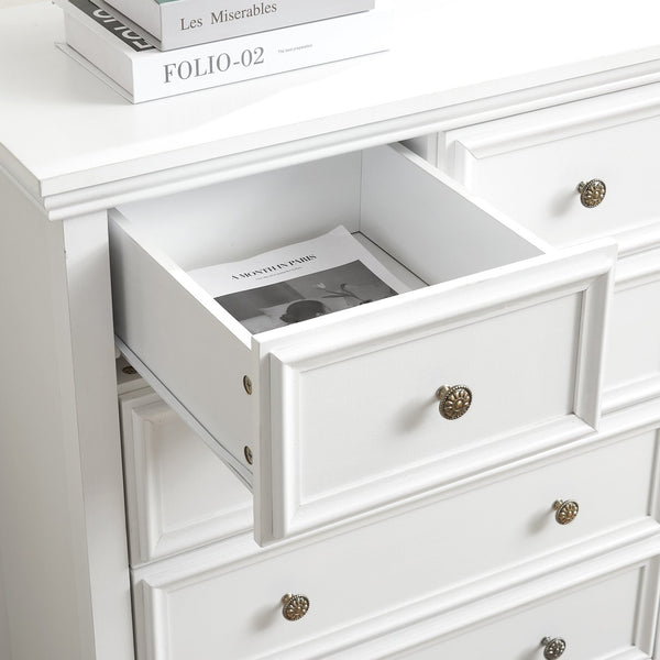 English Elm Modern 6-Drawer Dresser - Stylish Farmhouse Storage Solution With Vintage Hardware For Any Room W2275P149796