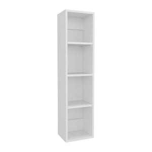 English Elm Tall Slim Wall Mounted Bathroom Organizer with Four Open Shelves for Compact Spaces B070P440886