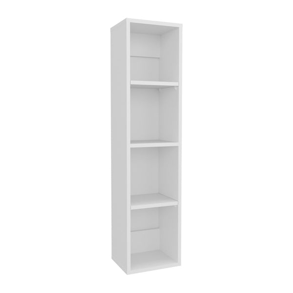 English Elm Tall Slim Wall Mounted Bathroom Organizer with Four Open Shelves for Compact Spaces B070P440886
