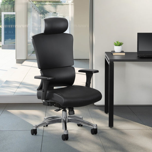 OSP Home Furnishings 639 Series Ergonomic Manager Chair with Lumbar Support and 4-way Adjustable Armrests 639-P76C4-R107