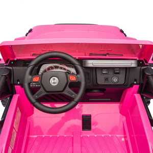 English Elm 24v Kids Electric Ride on Car with Parental Remote Rear Suspension and Bluetooth Audio Pink W1578P228744