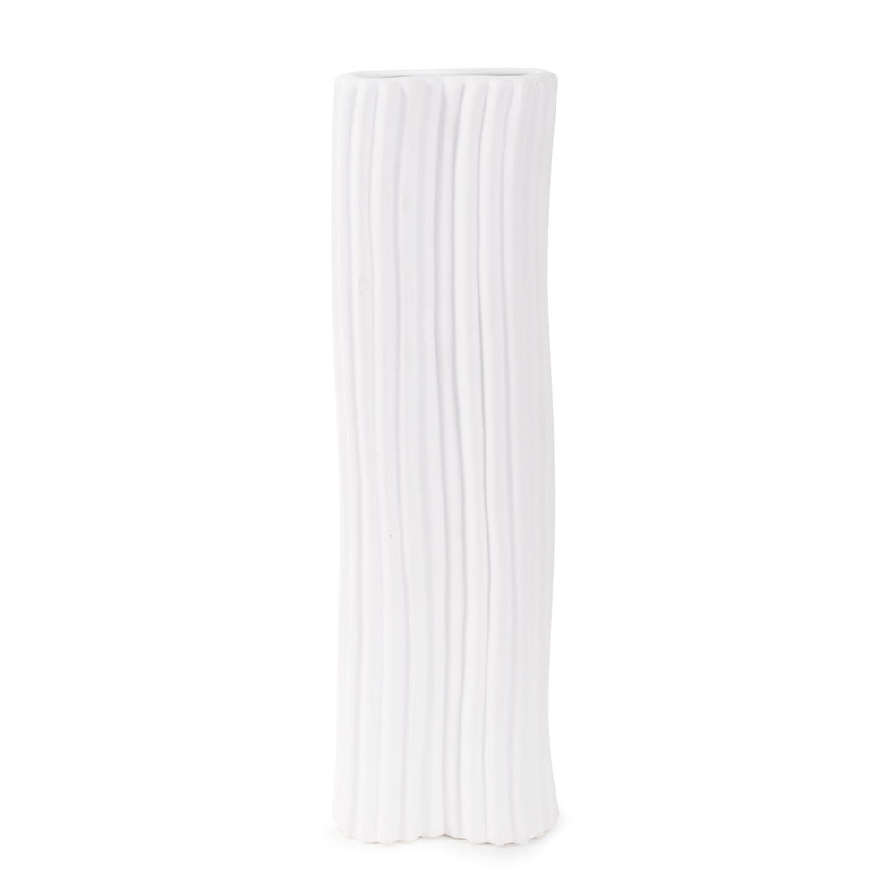 Howard Elliott Hirst Contemporary Vase - Unique Abstract Design With Intricate Details For Modern Home Decor White Ceramic 28026-howard-elliott