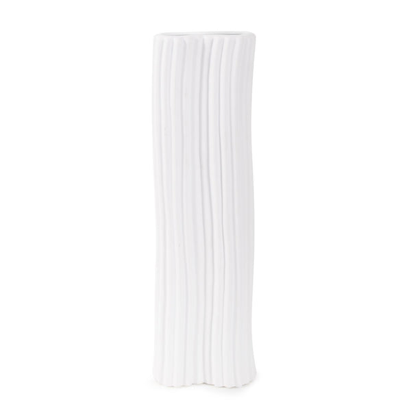 Howard Elliott Hirst Contemporary Vase - Unique Abstract Design With Intricate Details For Modern Home Decor White Ceramic 28026-howard-elliott