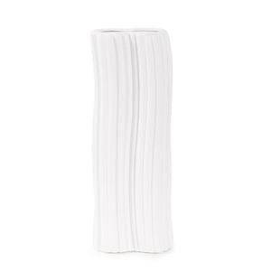 Howard Elliott Hirst Contemporary Vase - Unique Abstract Design With Intricate Details For Modern Home Decor White Ceramic 28027-howard-elliott