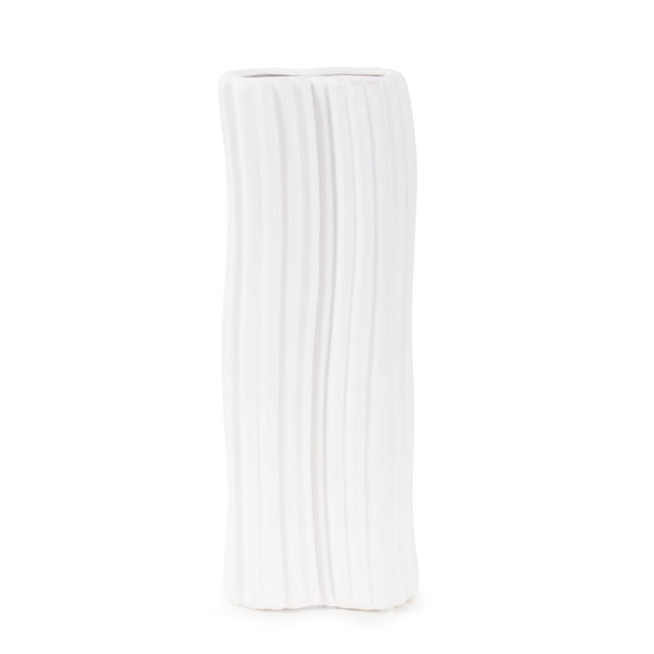 Howard Elliott Hirst Contemporary Vase - Unique Abstract Design With Intricate Details For Modern Home Decor White Ceramic 28027-howard-elliott