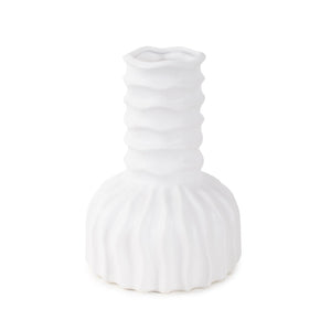 Howard Elliott Herring Abstract Matte Vase – Striking Organic Shape For Contemporary Home Decor And Style White Ceramic 28030-howard-elliott