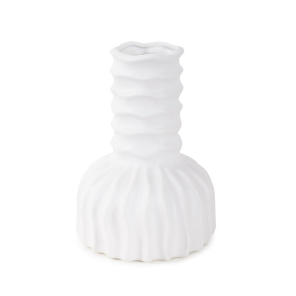 Howard Elliott Herring Abstract Matte Vase – Striking Organic Shape For Contemporary Home Decor And Style White Ceramic 28030-howard-elliott