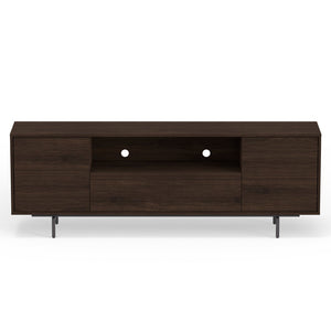English Elm Adeline Walnut Laminate Tv Console with Push Open Cabinets for Living Room B050P474846