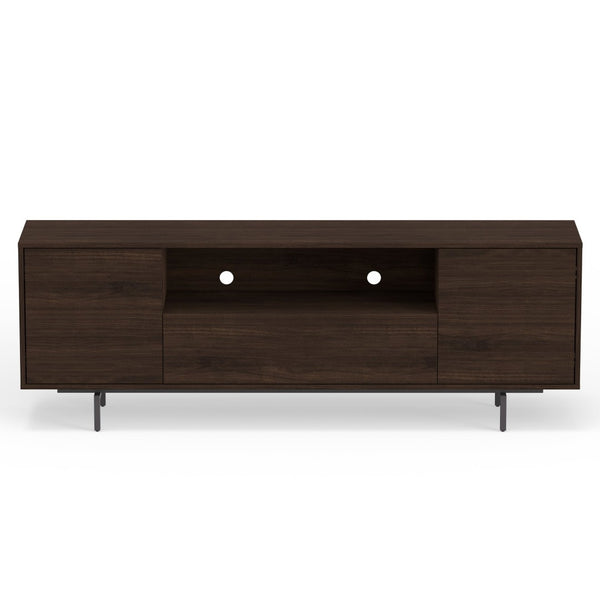 English Elm Adeline Walnut Laminate Tv Console with Push Open Cabinets for Living Room B050P474846