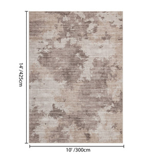 English Elm Crystal Abstract Low Pile Area Rug Modern Graphic Design for Living and Dining Spaces Beige B186P479419