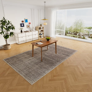 English Elm 47 Mid Century Modern Solid Wood Dining Table for 4, 51"x32" Rectangular Dinette, Minimalist Easy Assembly, Durable Finish, Kitchen-Friendly N752P271225D