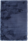 Sams International Abacasa Mink Machine Made Plush Acrylic, Polyester Solid  Rug Blue 5' x 8'