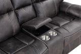 English Elm Wallace & Bay - Wallace & Bay  Hooper Gray Power Reclining Loveseat