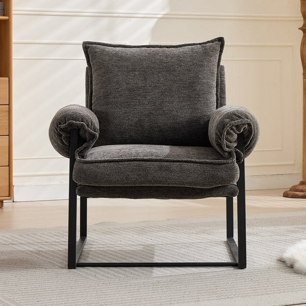 English Elm Adjustable ergonomic recliner chair with 6-position 90°–180° support for lumbar comfort and versatile use Gray W2311P357153