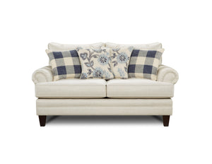 Fusion Catalina Linen Loveseat In Khaki - Stylish Transitional Design With Reversible Cushions & Pillows Khaki S,100% Polyester 2811 Catalina Linen Loveseat