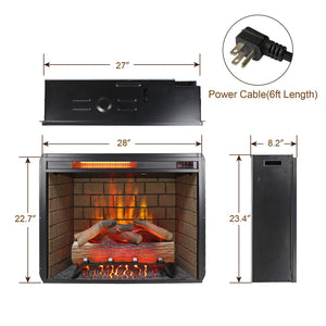 English Elm 65" Fireplace Tv Stand with Led Glass Cabinets and Electric Flame for Rooms up to 400 Sq Ft W1769S00017
