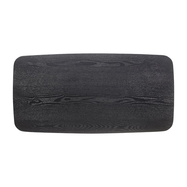 English Elm 3 Mid-Century Black 3-Piece Rectangular Coffee & End Table Set with Chamfered Edges, Ash Veneer Finish B016P373116