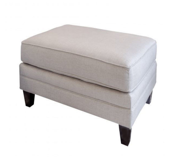 Fusion Catalina Linen Ottoman In Khaki - Versatile Transitional Design With Tapered Legs For Any Room Khaki S,100% Polyester 2813 Catalina Linen Ottoman