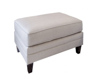 Fusion Catalina Linen Ottoman In Khaki - Versatile Transitional Design With Tapered Legs For Any Room Khaki S,100% Polyester 2813 Catalina Linen Ottoman