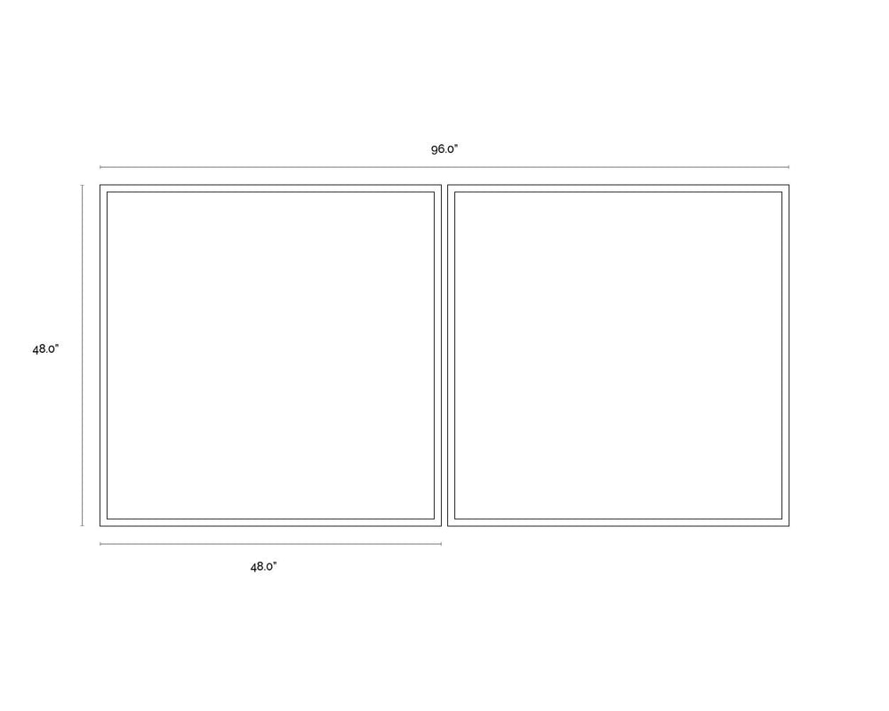 Sunpan Pick Up Sticks Wall Art Set of 2 - Hand-Painted Grey Squares with Gold Relief Lines & Frame