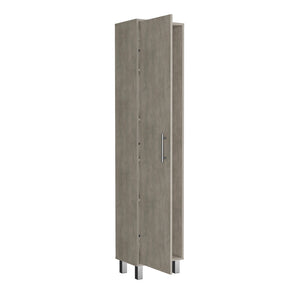 English Elm Storage Cabinet Buccan Laundry Concrete Gray – 5-Shelf Engineered Wood Organizer, Slim Profile B092142828