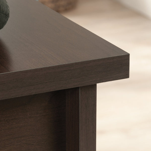 English Elm L-Shaped Desk In Elegant Brown Finish - Spacious Work Surface With Storage & Cable Management Solutions B356P367840