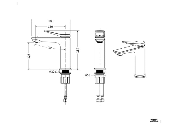 English Elm Gun Gray Single Hole Bathroom Faucet - Modern Chrome Sink Fixture For Rvs & Laundry Vanities T3177P286338