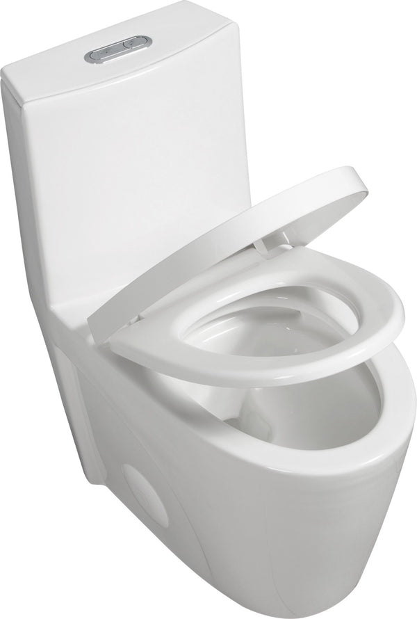 English Elm One-piece Elongated Porcelain Toilet Dual Flush Ada Comfort Height Soft Close Seat W1920P425613