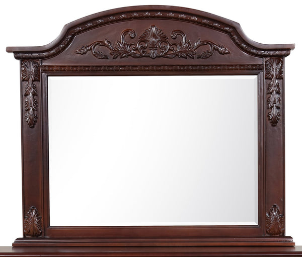 English Elm Lyndon Cherry Framed Mirror 41"x50" — Low-Distortion Glass, Engineered Wood Frame, Durable Mounting Brackets B078P301017