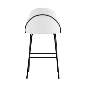 English Elm Gracie Metal Upholstered Barstool - Modern Comfort With Stylish Leatherette & Durable Frame Options B365P397979