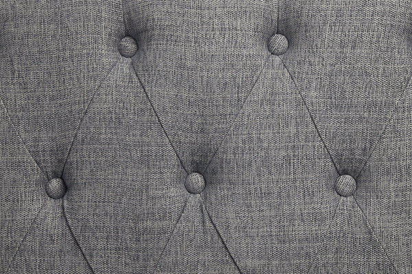 English Elm Florian Gray Fabric Loveseat with Antique White Frame, Button Tufted, 3 Pillows, Pocket Coil Support B2726P345942