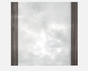 Homeroots 41" Grey Mdf  Glass  And Veneer Mirror  Mdf 282502