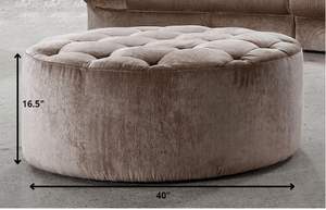 Homeroots 40" Purple Velvet Footstool Ottoman   282513