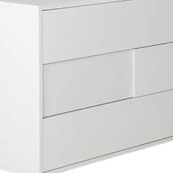 Homeroots 66" White Three Drawer Dresser White Manufactured Wood 282546