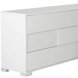 Homeroots 66" White Three Drawer Dresser White Manufactured Wood 282546