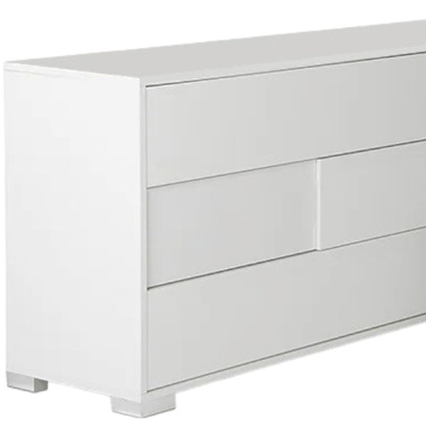 Homeroots 66" White Three Drawer Dresser White Manufactured Wood 282546