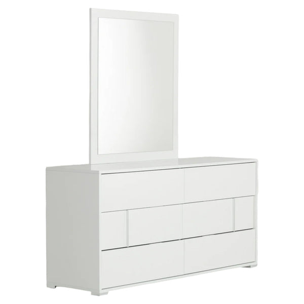 Homeroots 41" White Mdf And Glass Mirror White Mdf 282549