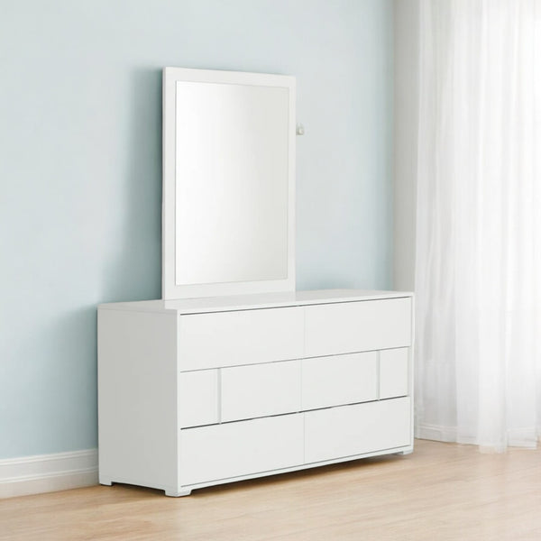 Homeroots 41" White Mdf And Glass Mirror White Mdf 282549