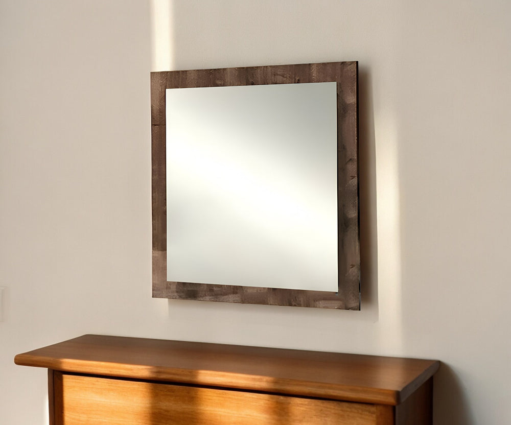 Homeroots 41" Brown Framed Dresser Mirror  Mdf 282561