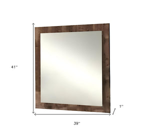 Homeroots 41" Brown Framed Dresser Mirror  Mdf 282561