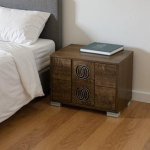 20 Inch Wood Nightstand Compact Bedside Storage Table for Modern Bedroom Decor and Style