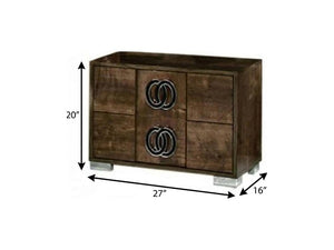 20 Inch Wood Nightstand Compact Bedside Storage Table for Modern Bedroom Decor and Style