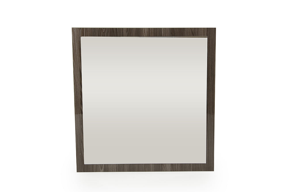 Homeroots 41" Gray Square Wood Framed Accent Mirror  Mdf 282566
