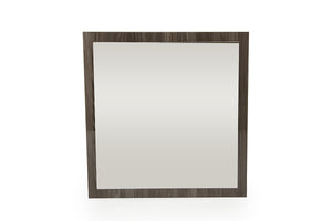 Homeroots 41" Gray Square Wood Framed Accent Mirror  Mdf 282566